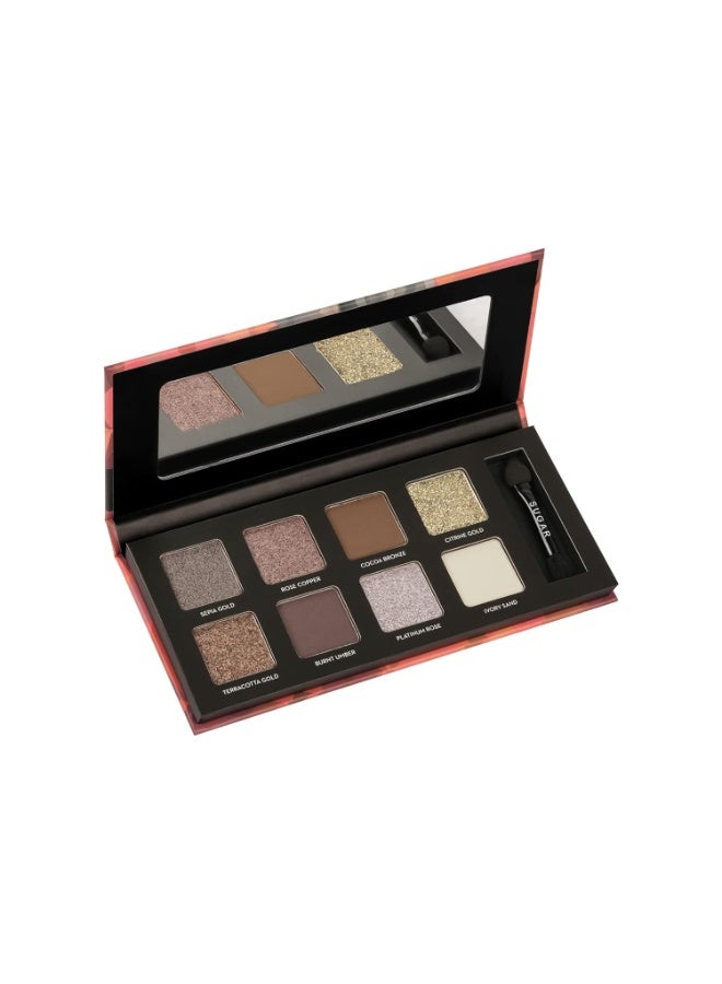 SUGAR Cosmetics Blend The Rules Eyeshadow Palette | Long Lasting, Smudge Proof & Shimmery Finish | 10.4 Gm - 05 Willow (Brazen Browns) - Image 1
